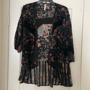 Anthropologie Velvet Kimono
